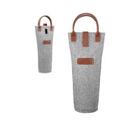 Wine Gift Bag, Single-Bottle, Insulated, Handle-Style Wine Bag, Suitable for Champagne, Business Gifts, Housewarming Parties, Dinners, Durable and Reusable (Gray)