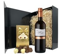 Wine Gift Set For Women & Men Who Love a Bottle of Red Wine and Chocolate | Birthday Hamper For Him, Her or Couples - Best Friends & Red Wine Lovers UK