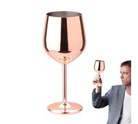 Wine Glass - 1*Pc Metal Stainless Steel Tall Wineglass - 8.4x7.4x21.4cm Stemmed Bar Goblet - Durable Smooth Mouth Drinkware | Reusable Wine Cup for Parties, Restaurants, Hotels, and Bars