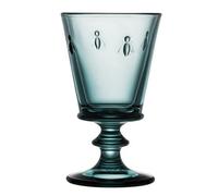 Wine Glass: 1 X 24Cl La Rochere Bee Blue Stemmed Wine Glass, Glass