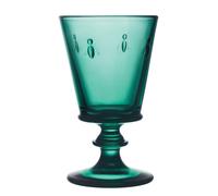 Wine Glass: 1 x 24cl La Rochere Bee Stemmed Emerald Green Wine Glass, Glass