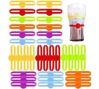 Wine Glass Charm - Identify Your Cup Easily, Colorful Drinking Glass Tag | Drinking Buddies, Drinks Charm, Drink Markers For Glasses, Drink Markers, Cup Wine Bottle Strip Tag Marker