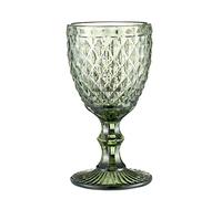 Wine Glass Colored Goblet Vintage Pattern Embossed Glass Goblet Party Wedding Anniversary