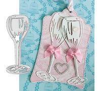 Wine Glass Cutting Dies for Card Making，Cutting Dies Cut Stencils for DIY Scrapbooking Photo Album Decorative Embossing Paper Dies for Card Making Templated…