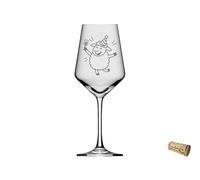Wine Glass Engraved Puppa Sheep the Party Sheep 350 ml Dishwasher Safe for Special Occasions Elegant Design with Precise Engraving and Social Responsibility