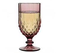 Wine Glass Gift Pink Diamond Embossed Dishwasher Safe Wine Goblet 300ml