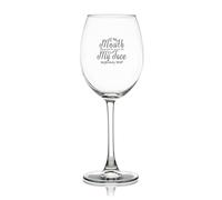 Wine Glass Goblet If My Mouth Doesn't Say It My Face Definitely Will Engraved Crystal Red Wine Glasses for Wine Tasting, Wedding Elegant Party Drinking Glassware, 11 OZ