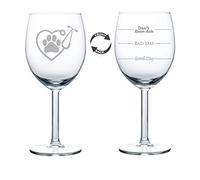 Wine Glass Goblet Two Sided Good Day Bad Day Don't Even Ask Vet Tech Veterinarian (10 oz)