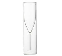Wine Glass Heat Insulation Bar Tool Anti Scald Bubble Wine Cup Drink Ware Double Wall Double Layers Cup(Transparent)