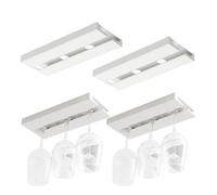 Wine Glass Holder - 4 Pieces Tumbler Cup Holder Self Adhesive Tumbler Cup Holder | Hangable Glass Cup Inverted Glass Organizer for Restaurant Bar Shelves at Home Hotel Room
