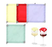 Wine Glass Lids | 4 Piece Wine Glass Lids | For Outdoor Dinner, Restaurant, BBQ, Wedding, Birthday Party, Easy To Carry For Various Uses Like The Cam