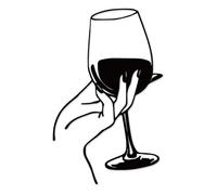 Wine Glass Metal Wall Art, Holding Wine Glass Cheers Silhouette， Wine Sign, Metal Kitchen Wall Decor Bar Area Chill Wall Decoration House Home Decor