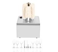 Wine Glass Polisher Machine - Electric Dryer with 3 Brushes, 300 Cups/Hour, 1200W Power, 304 Stainless Steel, 140°F Air Drying for Bars and Restaurants