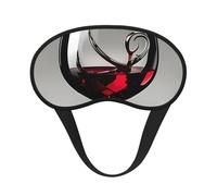 Wine Glass Print Adults Kids Light Blocking Eye Cover for Travel Daily Use Nap Insomnia Camping