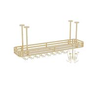 Wine Glass Rack Hanging Holder, Height Adjustable Wall-Mounted Storage for Glasses and Liquor Bottles, Ideal for Bar, Cafe, and Kitchen Use