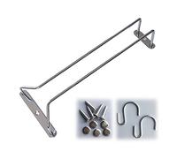 Wine Glass Rack Stainless Steel Stemware Rack, Under Cabinet Wine Glass Holder, installed under the cabinet or countertop, 18-60cm (7.1-23.6in) (Size : 18x11.5cm(7x4.5in))