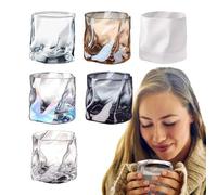 Wine Glass Set, Cocktail Glasses, 6 x Beer Glasses | Elegant Dibrillo 200 ml Water Cups for Cocktail, Whiskey, Drinks, Milk, Tea