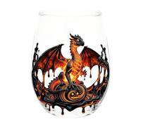 Wine Glass, Stemless Wine Glas̈s, Halloween Glass Cup Dragon Printed Glas̈s