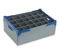 Wine Glass Storage Boxes, Glassware Crates - Glassjacks, for Glass or Item Max Width 81mm, Max Height 190mm - 24 Cells/Compartments.