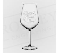 Wine Glass with Disney Inspired Bibbidi Bobbidi Booze Laser Engraved Design, Comes with Gift Box, Perfect for Birthdays, Anniversaries, Wedding Gifts