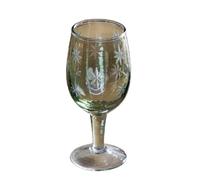 Wine Glasses: 4 x Starry Skies Green Wine Glasses, Glass