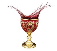 Wine Glasses Retro Liquor Goblet Vintage - Alloy Construction, Rhinestone Embellished 30ml Compact Size, Elegant European Design | Whiskey Cocktail Tequila Vodka Brandy Sake Party Bar Celebra