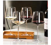Wine glasses set of 4 - Crystal modern wine glasses with tall long stem, Square wine glasses with flat bottom,21OZ, handblown, Ideal for full-bodied wine,Birthday gifts for women,Anniversary,Wedding