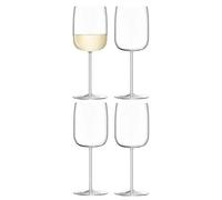 Wine Glasses Set of 4 LSA Borough 380ml Clear Glass Dining Drinkware Home Decor