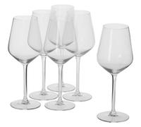 Wine Glasses Set of 6 Clear Glass 37cl for Red White Rose or Dessert Wine Use