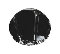 Wine Glasses Shower Caps for Women Reusable Waterproof Shower Cap with Elastic Strap Bath Hair Hat Double Layers Thick Bath Caps for Spa Salon Travel