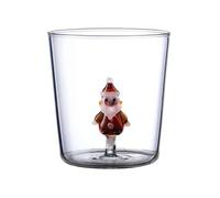 Wine Glasses,Stemless Wine Glasses,3D Wine Glass Cup with Christmas Tree,Christmas Cups for Xmas Party Dinner Parties Bars Restaurants (C)