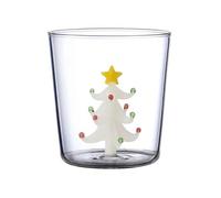 Wine Glasses,Stemless Wine Glasses,3D Wine Glass Cup with Christmas Tree,Christmas Cups for Xmas Party Dinner Parties Bars Restaurants (D)
