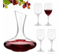 Wine glasses, wine goblets, red & white, 4x aperitif glasses, decanter