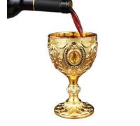 Wine Glasses,with Rhinestone Metal Flutes - 30ml Retro White Wine Liquor Cups,for Cocktail Tequila Vodka Brandy Drinks Sake Kitchen Bar Party Holiday Wedding Birthday