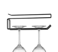 Wine Hangers Under Shelf | Space Saving Metal Drying Rack - Cabinet Storage Rack For Glasses | For Basement Kitchen Shelf Dining Room Display