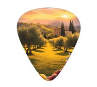 Wine Harvest Sunset View Guitar Picks Gift Set - 12 Smooth Durable Plectrums For Acoustic, Electric & Bass Guitar, Perfect Present For Guitar Lovers & Musicians
