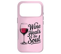 Wine Heals the Soul Vintage Wine Glass Sommelier Joke Case for iPhone 17 Pro