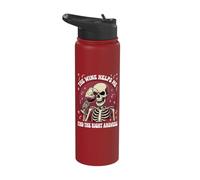 Wine Helps Me Find The Right Answers Math Teacher Stainless Steel Insulated Water Bottle