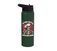 Wine Helps Me Find The Right Answers Math Teacher Stainless Steel Insulated Water Bottle