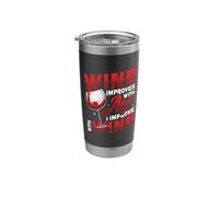Wine Improves with Age I Improve with Wine - Wine Lover Stainless Steel Insulated Tumbler