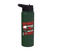 Wine Improves with Age I Improve with Wine - Wine Lover Stainless Steel Insulated Water Bottle