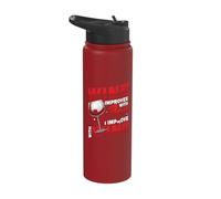 Wine Improves with Age I Improve with Wine - Wine Lover Stainless Steel Insulated Water Bottle