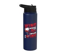 Wine Improves with Age I Improve with Wine - Wine Lover Stainless Steel Insulated Water Bottle