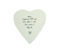 Wine Improves With Age The Older I Get The More I Like It Heart Porcelain Coaster