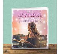 Wine Improving With Age - Birthday Card For Wife