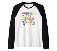 Wine is The Stinkin' Best Womens Red Wine Party Raglan Baseball Tee