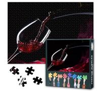 Wine Jigsaw Puzzles for Adults 1000 Piece Various Grape Painting Picture Vineyard Landscape Poster Country Kitchen Dining Room Wall Decor Alcohol Board Game Hobby Gift Premium Paper 27.5x19.7 Inch