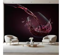 Wine Kids Room Canvas Peel and Stick Wall Mural Red Wine Theme Large Removable Self-Adhesive Wallpaper Decor for Nursery Boy Girl Bedroom 120x84 inches / 300x210 cm