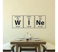 Wine Lettering Periodic Table Elements Wall Stickers Vinyl Home Decor Kitchen Dining Room Decals Decoration Murals 57x21cm