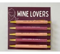 Wine Lovers Pens Set | joke Novelty Witty Office Stationary | Secret Santa | Pens Set | Ballpoint Pens | Supplies | Appreciation Gift | Stocking filler